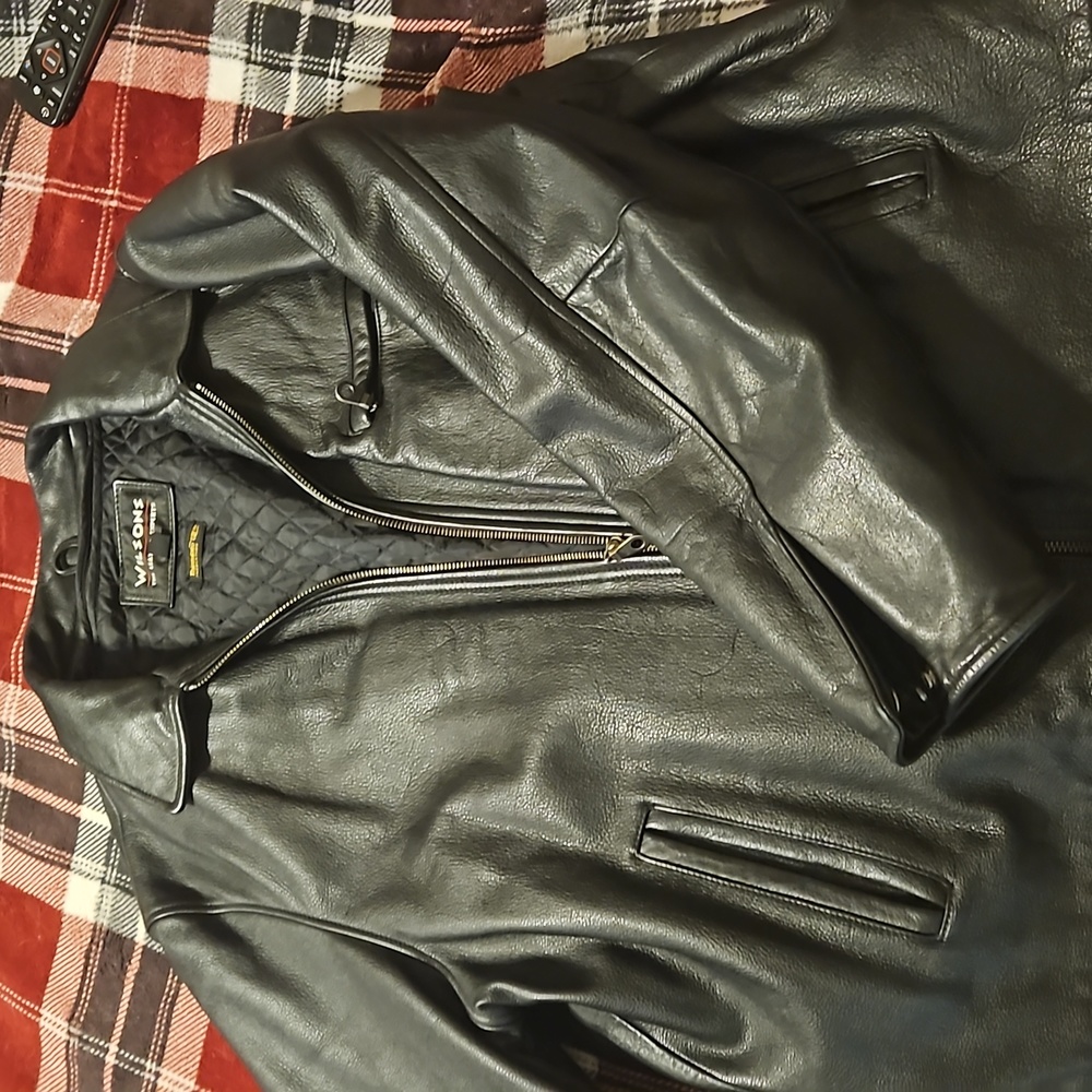 Leather  coat